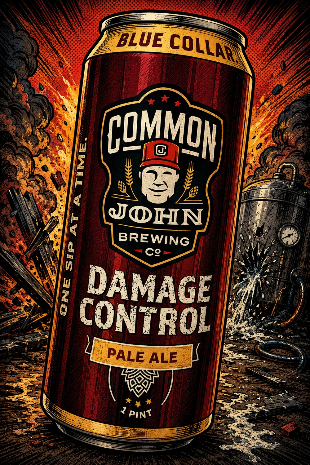Damage Control Pale Ale can - Common John Brewing Co.