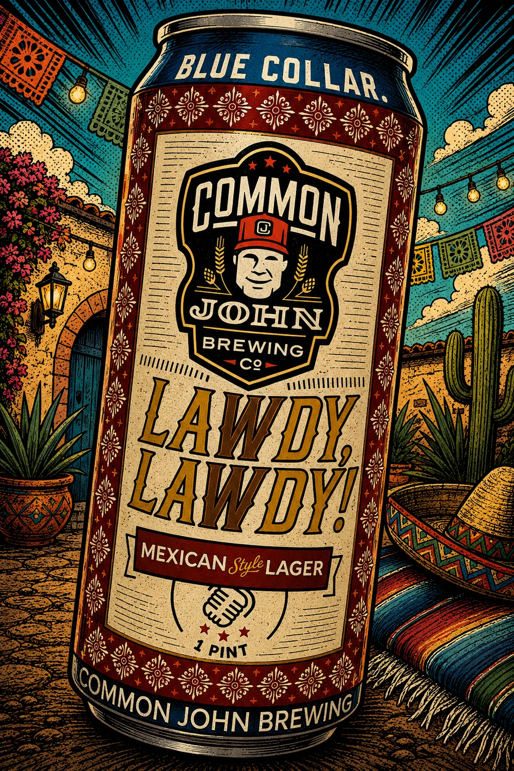 Lawdy, Lawdy! Mexican Style Lager can - Common John Brewing Co.