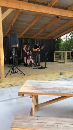 A New Blue Wave live on outdoor stage! 🍻 🎶