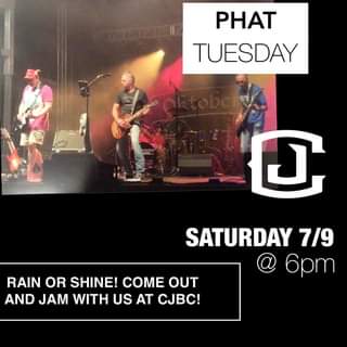 A little rain never hurts! Come out and jam with Phat Tuesday tonight. See ya so